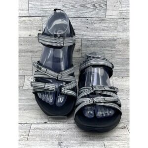 Teva Sandals Women's Size 7 Black Gray‎ Sporty Strappy Comfort Walking